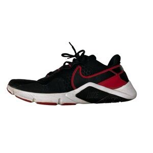 NIKE Legend Essential 2 Sneakers Black Red Size 9.5 Mens